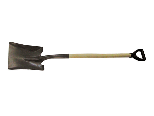 Лопата совковая  сталь 1,5мм с черенком и V-образной ручкой, 810мм: фотография 1