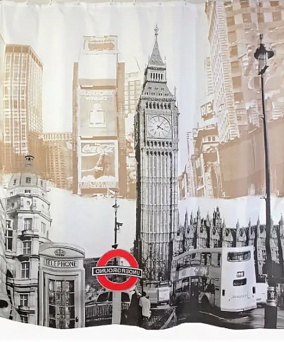 Занавеска-штора для ванн "ZALEL" ФОТОПРИНТ 180х180 YGL DX-020: фотография 1