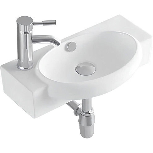 Раковина подвесная Aquatek AQ5329-00 510х275х130 мм, слив слева : фотография 1