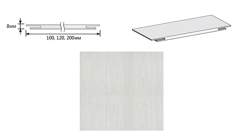 Добор "Т" ЭКО Bianco Veralinga МДФ 2070х200х8 М: фотография 1