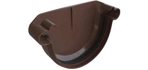 Заглушка желоба ПВХ, Коричневый, АльтаПрофиль: фотография 1
