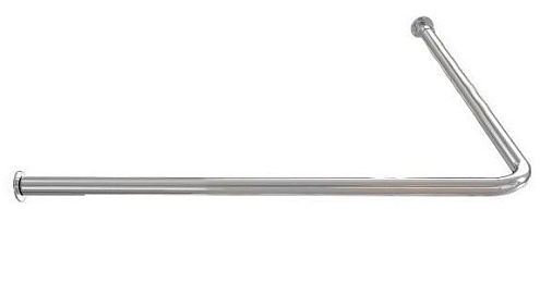 Карниз для ванной нержавейка Г-образный 90х90см: фотография 1