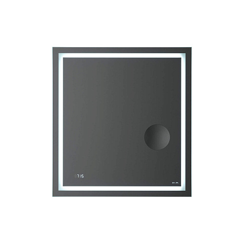 Зеркало с подсветкой в ванную прямоугольное 65 AM.PM Gem M91AMOX0653WG с часами и косметическим зеркалом: фотография 1