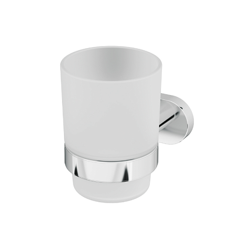 Стакан для зубных щеток настенный AM.PM Sense L A7434300 стеклянный, хром: фотография 1