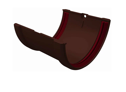 Соединитель желобов ПВХ, шоколадный (RAL 8017), Grand Line: фотография 1