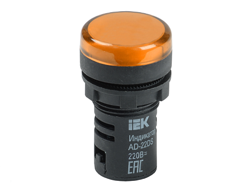 Лампа AD22DS(LED) матрица d22мм желтый 230В IEK BLS10-ADDS-230-K05: фотография 1