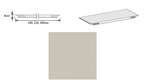 Добор "Т" ПЭТ Cream Silk МДФ 2070х100х8 : фотография 1