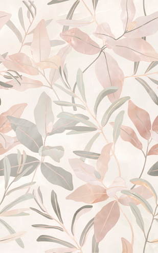 Декор 25х40 Флора бежевый 01: фотография 1