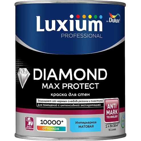 Краска Luxium Diamond Matt Max Protect ANTI MARK, матовая BC  0,9л: фотография 1