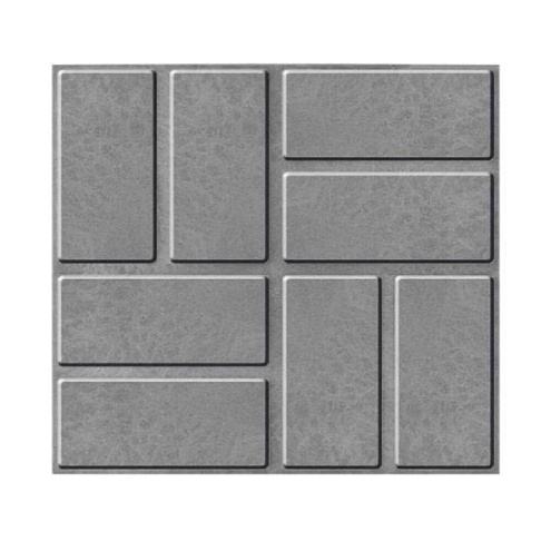 Плитка тротуарная "Садовая" 250х250х20мм, рисунок 8 кирпичей, серая : фотография 1