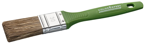 Кисть флейцевая для средств деревозащиты 30мм, щетина смешанная, пластиковая ручка, ColorExpert : фотография 1