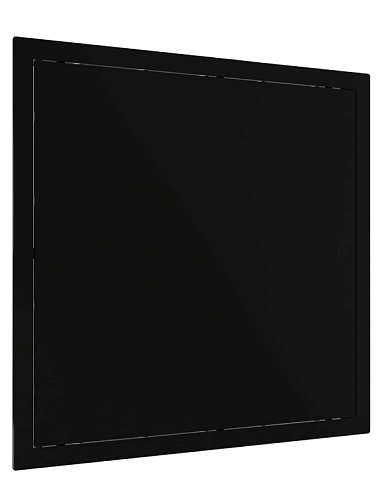 Люк ревизионный LN фланец 300х300 нажимной 327х327 пластик Black EVECS: фотография 1