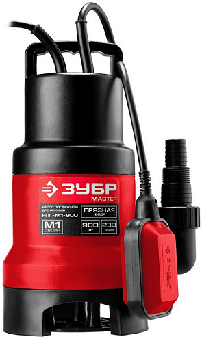 Насос дренажный ЗУБР НПГ-М1-900,  для грязной воды, 900 Вт: фотография 1