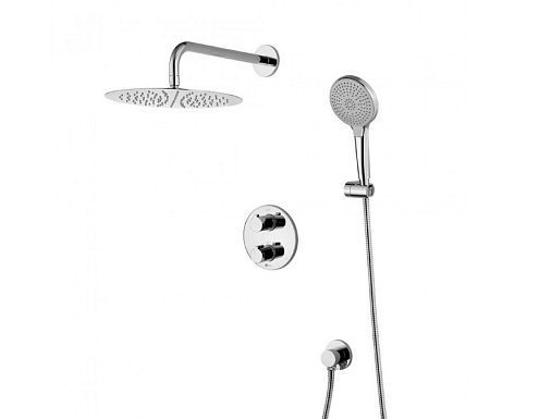 Смеситель Lemark "Йети" LM7829C термостатический для душа встраиваемый с дополнительной 3-функциональной лейкой хром: фотография 1