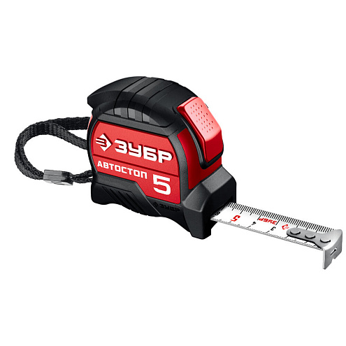 Рулетка с автостопом, 5м х 25мм, ЗУБР: фотография 1