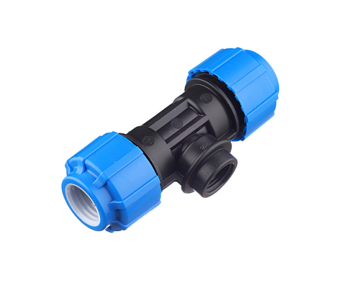 Тройник ПЭ 25х1/2"х25 внутренняя резьба обжимной ТПК-Аква: фотография 1