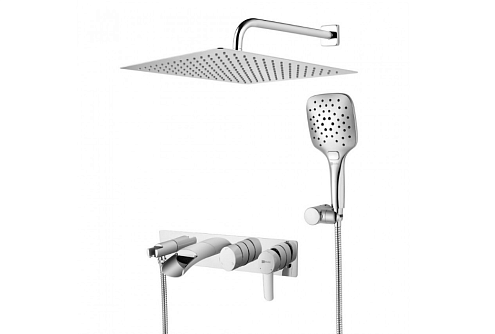 LM3225C "Атлантисс" Смеситель для ванны и душа встраиваемый, с 3-функциональной лейкой, хром: фотография 1