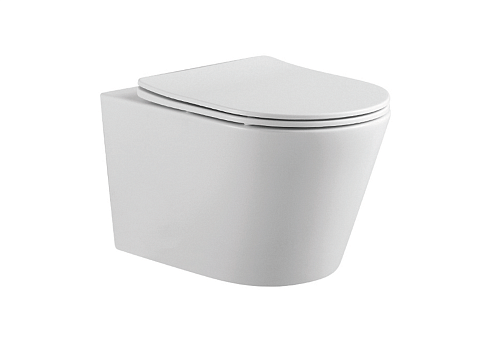 Унитаз подвесной безободковый Aquatek Вега AQ1905-MW 525х360х320 с сиденьем Soft Close: фотография 1