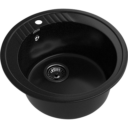 Мойка GRANFEST GF-R520  D520 мм, круглая черный: фотография 1