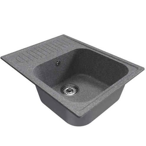 Мойка ML-GM18 с крылом, графит (342), 490х640х190 мм: фотография 1