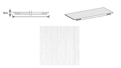 Добор "Т" ЭКО Snow Melinga МДФ 2070х150х8: фотография 1