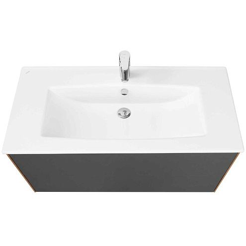 1A2582K1AJA00 Набор: Тумба-умывальник Сохо 100 Дуб Веллингтон/ Раковина Элина 100: фотография 1