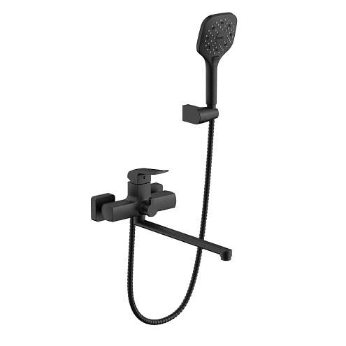 Смеситель для ванны и умывальника 35к G2250 GAPPO L-излив, ЧЕРНЫЙ: фотография 1