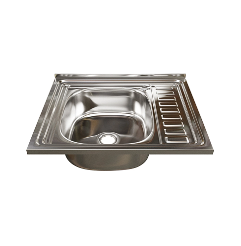 Мойка 500х600 левый выпуск 1 1/2" MIXLINE 160 мм: фотография 1