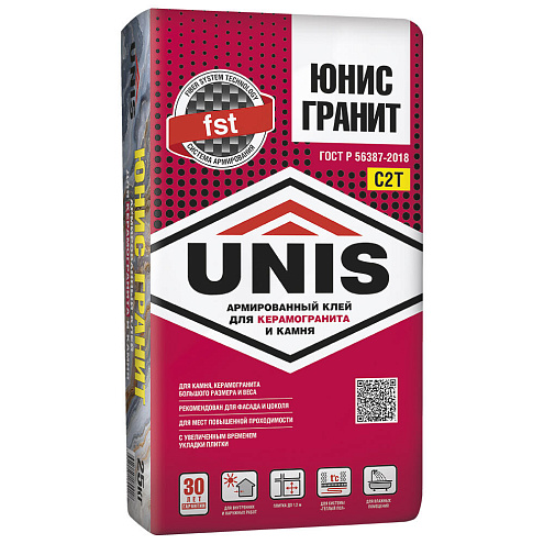 Клей плиточный Unis Гранит класс С2 Т 25кг: фотография 1