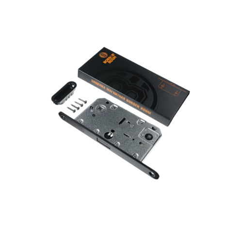 Замок магнитный BORDER ЗЩЦМ-96мм под фиксатор с ответной планкой чёрный: фотография 1