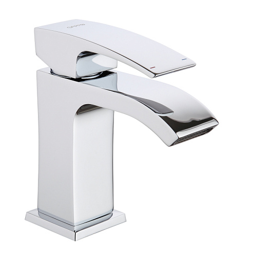 Смеситель для умывальника 35к G1007-1 GAPPO литой, п/гайку, ХРОМ: фотография 1