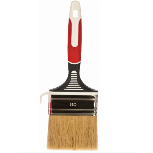 Кисть флейцевая для стеновых и фасадных красок 80мм, смешанная щетина, 3К ручка, ColorExpert: фотография 1