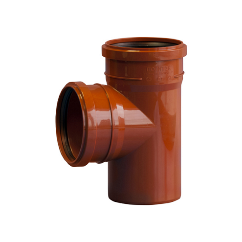 Тройник ПП 110х110х90° наружная Политэк: фотография 1