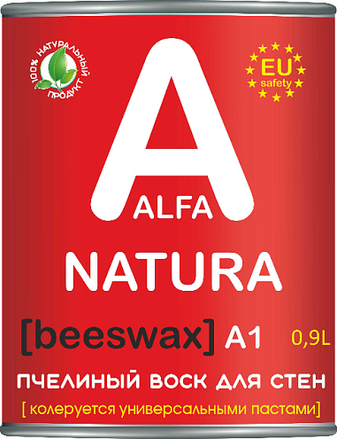 Пчелиный воск "Alfa Natura BEESWAX A1" для интерьеров 0,9л : фотография 1