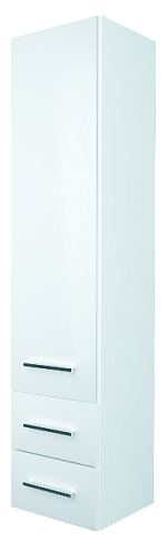 Пенал Соната 35П 1 дверь, 2 выдвижных ящика, белый глянец R: фотография 1