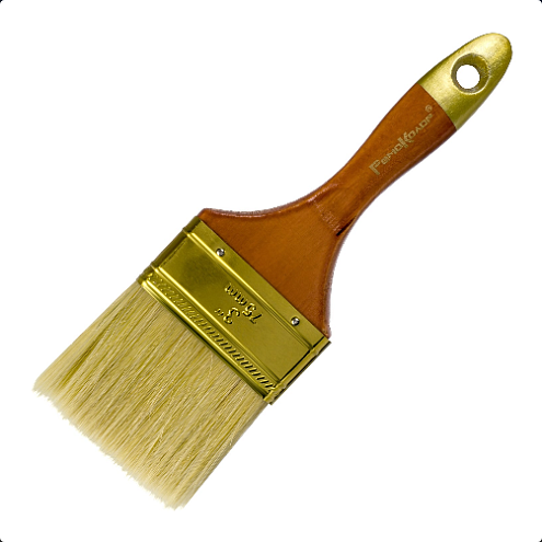 Кисть "ПРОФИ",  75мм, натуральная щетина, для всех ЛКМ, РемоКолор: фотография 1