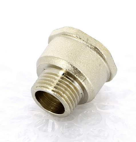 Переходник никелированный 3/4"х1/2" Uni-Fitt: фотография 1