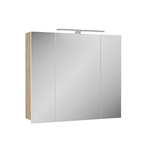 Зеркальный шкаф DIBORG Lande Q 80 3 двери, Дуб 77.3105: фотография 1