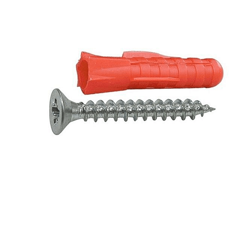 Дюбель трехлепестковый 6х30мм с саморезом 3,5х40мм, 12шт: фотография 1