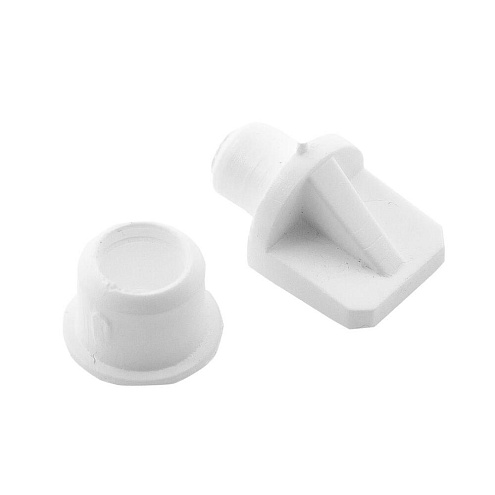 Полкодержатель лопаточка d7мм пластиковый с втулкой белый, 16шт "Element": фотография 1