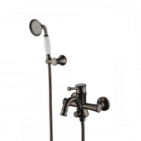 Смеситель Lemark "Перетто" LM6302RB для ванны с фиксированным  изливом черный кофе: фотография 1