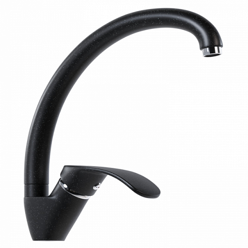 Смеситель для кухни 35к MIXLINE ML-GS02 (308) черный высок. излив: фотография 1