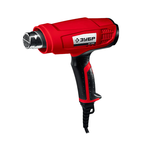 Фен технический 2000Вт, 2 режима, 350/650С, коробка с насадками, ЗУБР: фотография 1