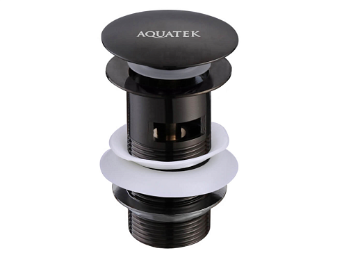 Сливной набор для раковины Aquatek, матовый черный AQ6001MB : фотография 1