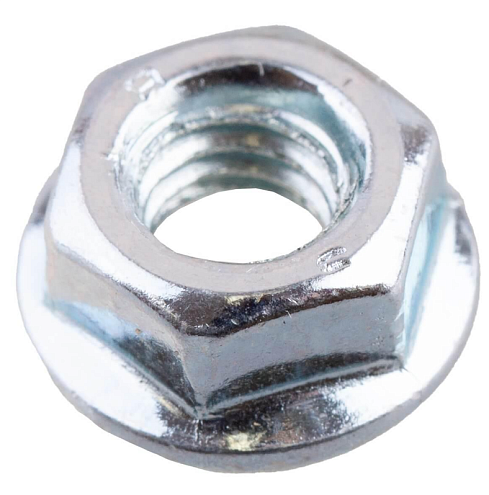 Гайка с фланцем DIN 6923 М 6 белый цинк уп.15шт: фотография 1