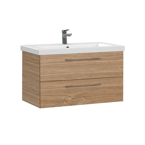 Тумба под раковину подвесная LARA 80 для COMO 80 Орех: фотография 1