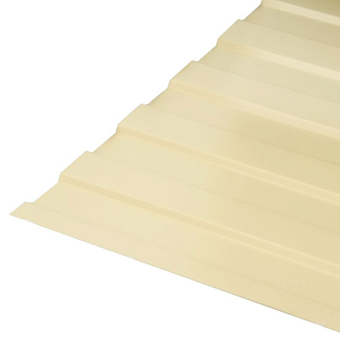 Профнастил С8 слоновая кость (1014)  1200х2000  0,45мм: фотография 1