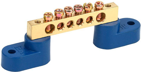 Шина нулевая ШНИ-6х9-6 У2-С на двух угловых изоляторах IEK YNN10-69-6C2-K07: фотография 1