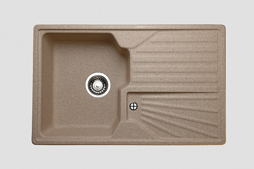 Мойка GRANICOM G-014 780х490 мм 1 чаша+ крыло антрацит: фотография 1