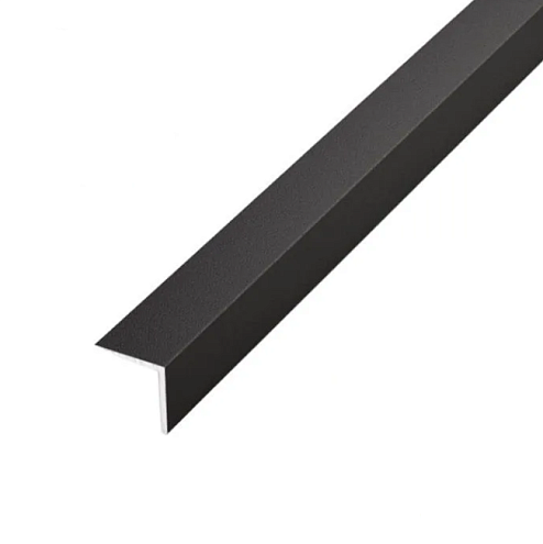 Уголок алюминиевый 30х30 анодированый черный матовый 3м: фотография 1